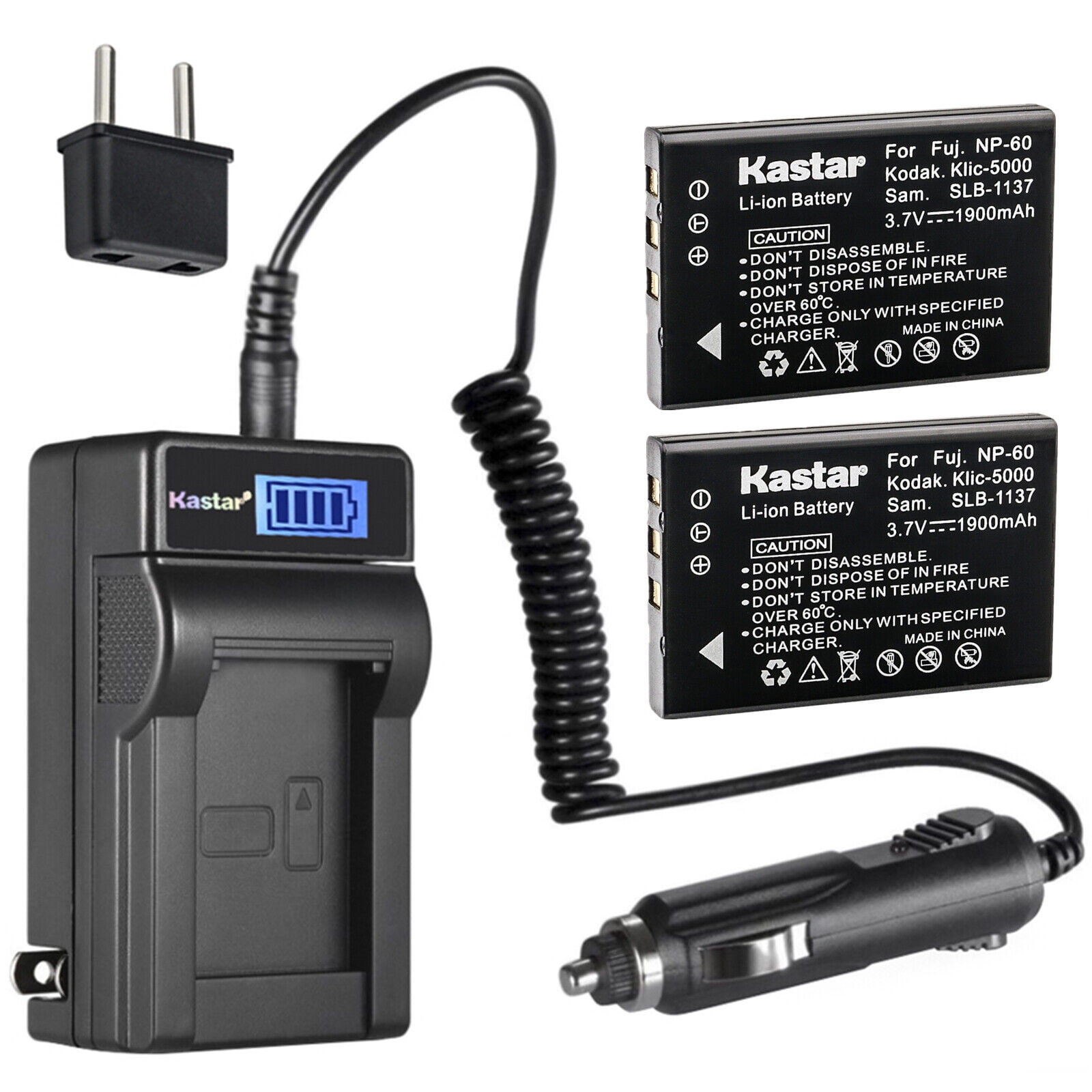 Kastar 2-Pack L1812 Battery and LCD AC Charger with HP R818, Photosmart Photosmart R837, Photosmart R927, Photosmart R937, Photosmart R967, Digimaster Two-ways Radio - Walmart.com