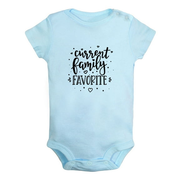 Current Family Favorite Funny Rompers For Babies, Newborn Baby Unisex Bodysuits, Infant Jumpsuits, Toddler 0-12 Months Kids One-Piece Oufits (Blue, 6-12 Months)