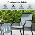 thumbnail image 6 of Costway 2 Piece Patio Dining Chairs Large Outdoor Chairs with Breathable Seat & Metal Frame Blue/Coffee/Grey/Red, 6 of 8