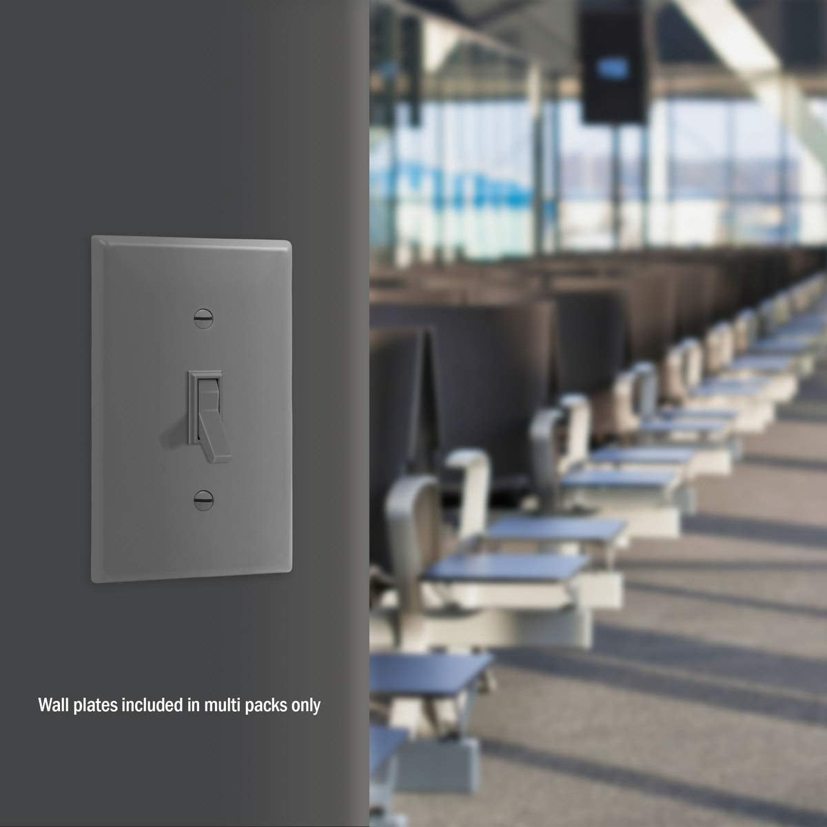 ENERLITES Toggle Light Switch, 3-Way or Single Pole, 15A 120-277V, Grounding Screw, Residential Grade, UL Listed, 83150-GY, Gray