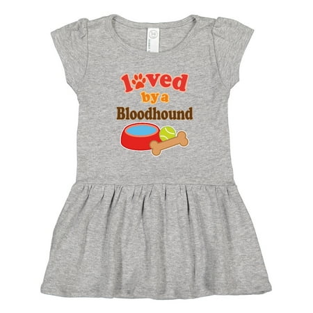 

Inktastic Bloodhound Loved by a (Dog Breed) Gift Toddler Girl Dress