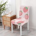 thumbnail image 4 of Strawberry Lover Dining Chair Covers 4 Pack Sweet Red Berry Theme Washable Polyester Stretch Slipcovers Removable Seat Protector for I Love Strawberries Style, 4 of 7