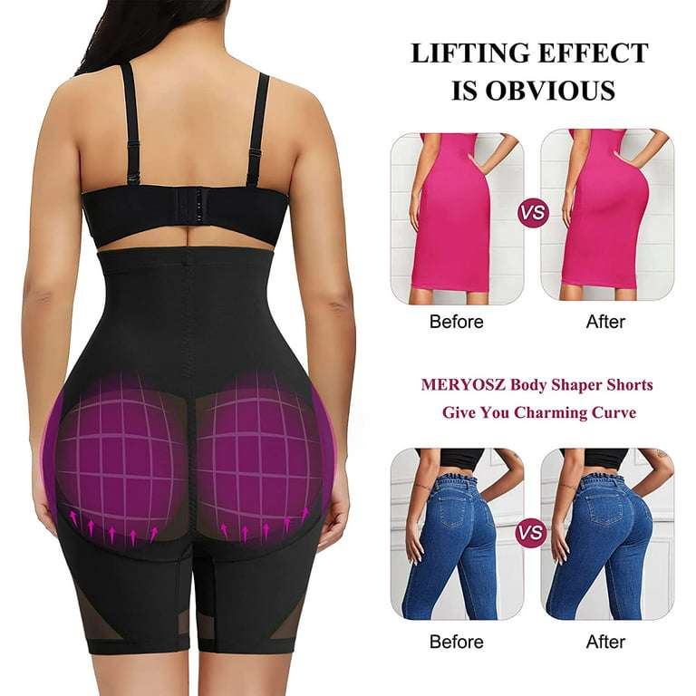 Nebility Butt Lifter Shapewear for Women Tummy Control Panties High Waist  Trainer Thigh Slimmer Shorts Body Shaper Underwear(Black XX-Large) 
