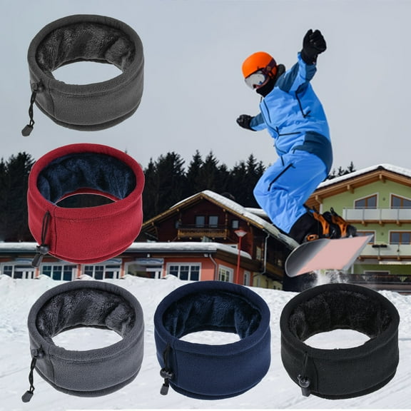 Happy date Neck Warmer Men Fleece Neck Gaiter Women Scarf Winter Thick Knit Circle Loop Scarf Warm Windproof