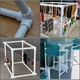 thumbnail image 3 of 10 Pcs PVC Pipe Fitting 20mm 5 Way Right Angle 3 Dimensional Elbow Pipe Connector for Furniture White, 3 of 5