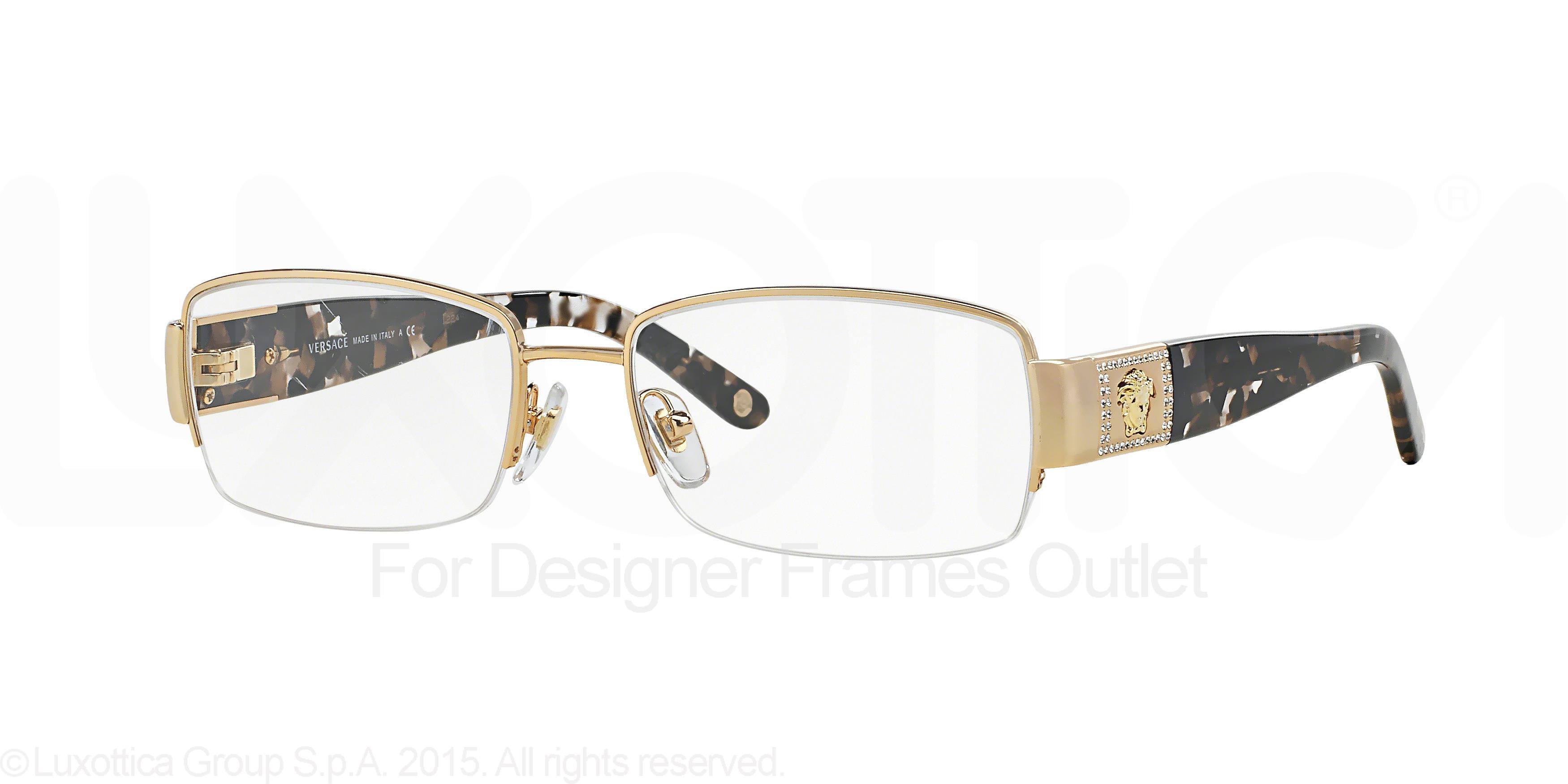 versace eyeglasses ve 1140 1002 gold 