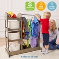 thumbnail image 6 of ECR4Kids Dress-Up Center with Mirror Costume Organizer, Montessori Furniture, Grey Wash, 6 of 9