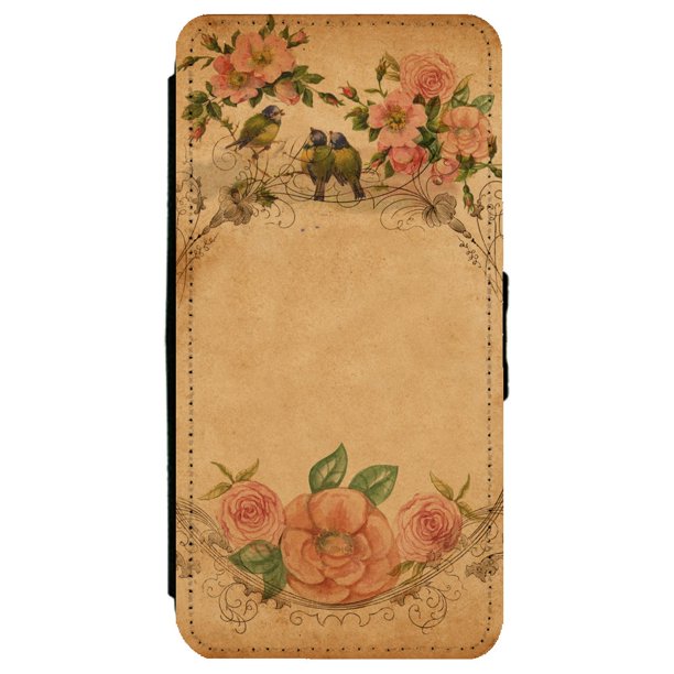 Classic Vintage Antique Wallpaper Patter Background Apple Iphone 7 Plus 5 5 Inch Leather Flip Phone Case Walmart Com