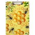 thumbnail image 2 of FMSHPON Flowers Bees Honeycomb Clipboard Hardboard Wood Nursing Clip Board and Pull for Standard A4 Letter 13x9 inches, 2 of 8