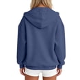 thumbnail image 3 of Resicozy Zip Up Hoodies for Women Y2K Sweatshirt Casual Long Sleeve Hoodies Oversized Fall Spring Winter Jacket with Pockets Navy M, 3 of 4