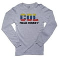 thumbnail image 1 of Colombia Field Hockey - Olympic Games - Rio - Flag Men's Long Sleeve Grey T-Shirt, 1 of 2