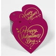 thumbnail image 2 of Inkdotpot Gold Foil Paper Hang Tags Happy Valentine's Day Valentine Favor Tags 50 Pieces, 2 of 6