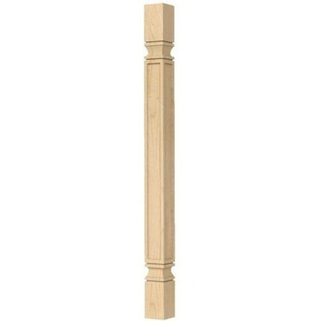 - Brown Wood 3 Inch Square x 42.25 Inch Height Bungalow Bar Column - Paint Grade 01510328PT1