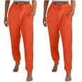 thumbnail image 1 of FAIWAD Womens Cinch Bottom Sweatpants 2PC High Waisted Drawstring Fleece Baggy Jogger Workout Trousers, 1 of 7