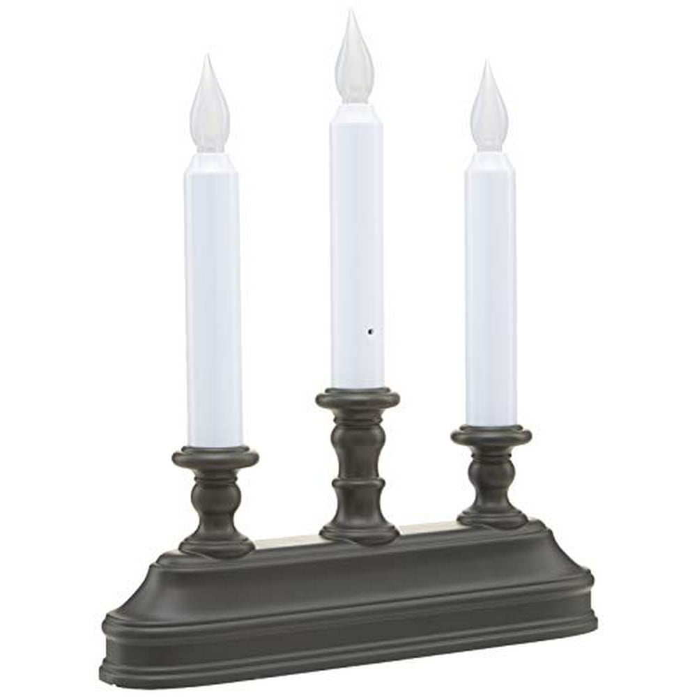 Xodus Innovations FPC1530A Battery Operated LED Window Candelabra Black