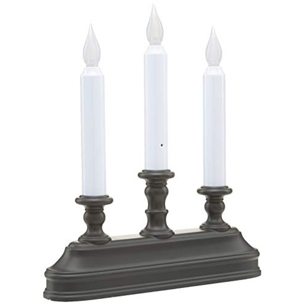 Xodus Innovations FPC1530A Battery Operated LED Window Candelabra Black