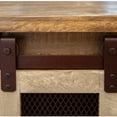 thumbnail image 2 of Fena 55 Inch 4 Drawer Sofa Table, 2 Barn Doors, Shelf, Multicolor Pine Wood- Saltoro Sherpi, 2 of 5