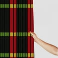 thumbnail image 3 of Chilfamy  Jamaican Shower Curtain, Knitted Effect Rastafarian Stripes Abstract Caribbean Culture Elements Tropical, Cloth Fabric Bathroom Decor Set with Hooks,  Vermilion Yellow Green White, 3 of 7