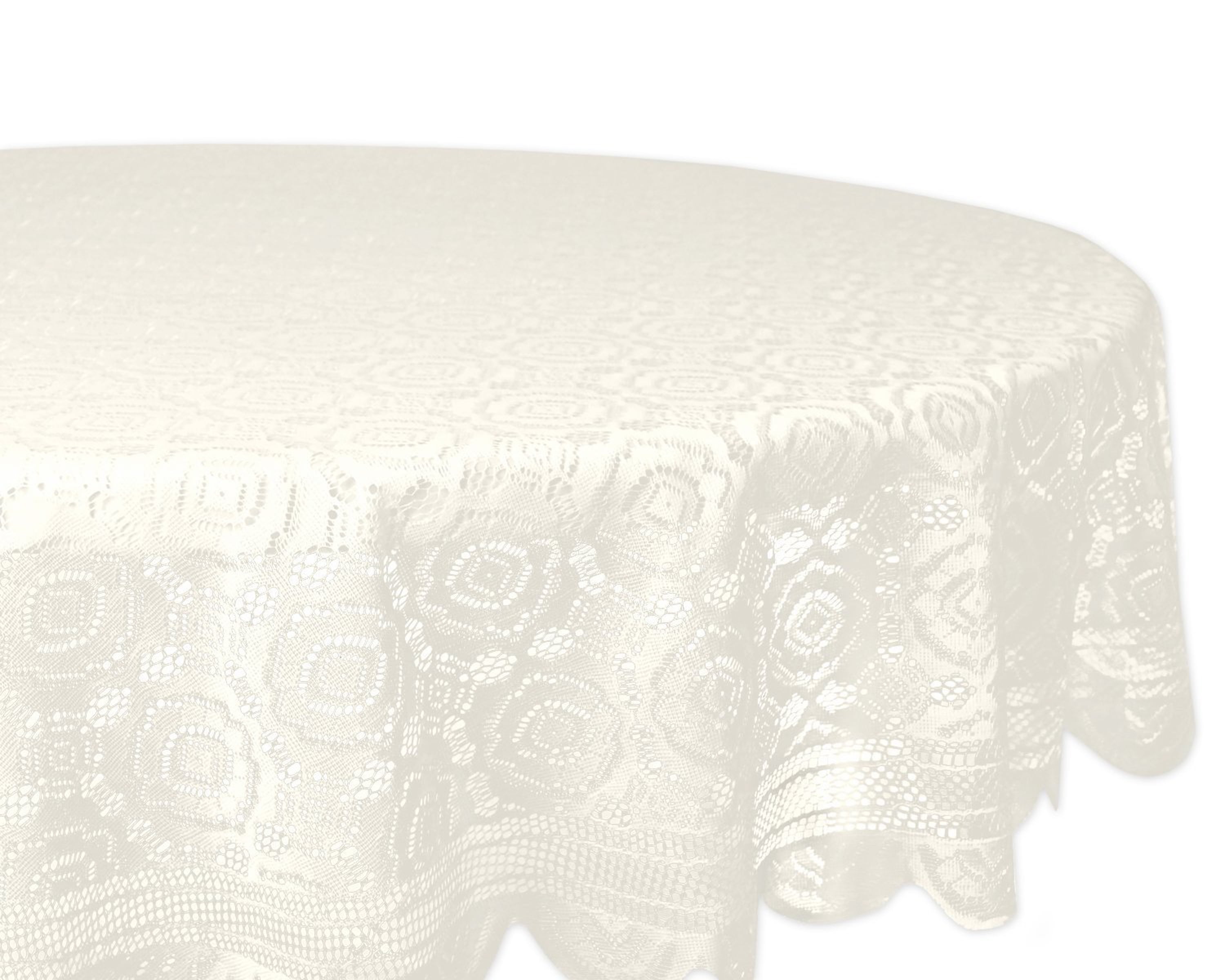 White Color Battenburg 100% Cotton Handmade Lace Embroidery tablecloth 72"RD 