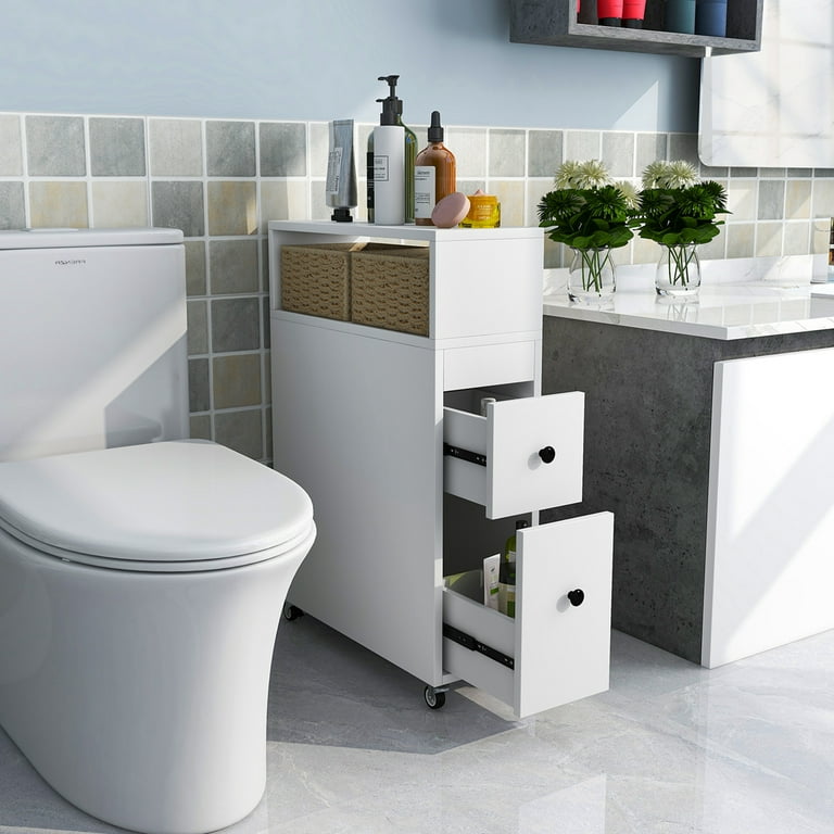 Toilet Storage Cabinet Bathroom Drawer Closestool Crevice