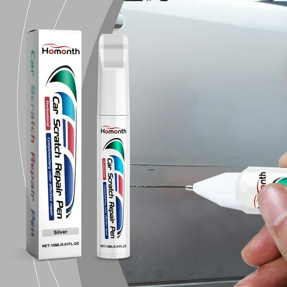 Professionnel Trousse de Stylo de Réparation de Rayures de Peinture Auto 18 ml Argenté – Peinture de Retouche à Séchage Rapide avec Manteau Transparent pour Petites Rayures, Dissolvant de Rayures Corporelles Auto Bricolage à Haute Couverture Argenté