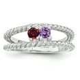 thumbnail image 2 of Sterling Silver Rhodium-plated Family Jewelry Mounting QXMR8/2SSM-7, 2 of 4