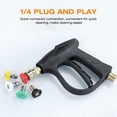 thumbnail image 4 of High Pressure Washer Gun with 5 Water Nozzle Tip, 4350PSI Power Short Spray Gun, 4 of 5