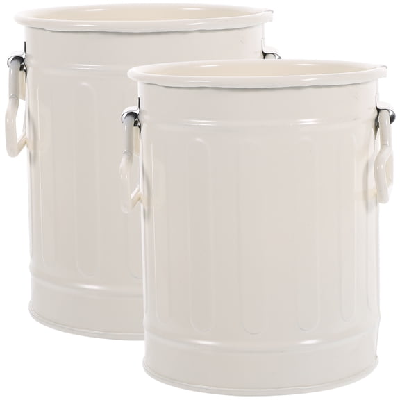 Guiyong Set of 2 Multi-Functional Decorative Metal Flower Pots, Planting Buckets for Indoor and Outdoor Use