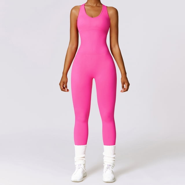Mono deportivo ajustado de una pieza para mujer, sin costuras, para yoga, con contracción abdominal, para gimnasio, primavera, 7100