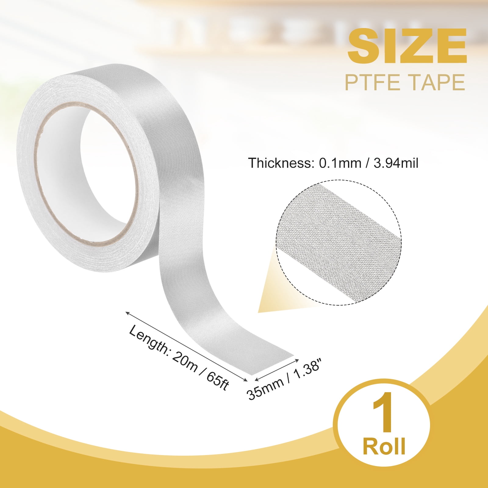 Uxcell Faraday Fabric Tape (1.4" x 65 ft x 0.1mm) Double Conductive High Temp Cloth Tape for Electrical Connection EMI Shielding Wire Harness Wrap ESD Grounding Display Repair