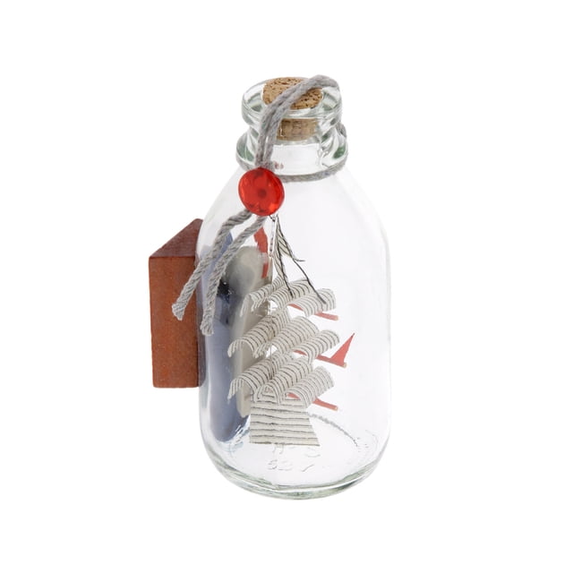 Botella Deseos de Cristal de Barco Vintage, Decoración , Accesorio de Tapicería DIY Colco Botella de deseos