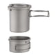 thumbnail image 4 of Juego de cantimplora de titanio para acampar al aire libre 380ml 750ml Maceta colgante Labymos  Cubiertos de titanio, 4 of 7