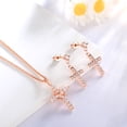 thumbnail image 6 of Ydou 14K Gold Plated Cross Necklace and Earring Set for Women - Cubic Zirconia Faith Jewelry Sets with Cross Pendant Stud Earrings for Women Mom Birthday Aniversary Gift, 6 of 9