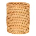 thumbnail image 1 of Hand Woven Rattan Pen Holder Cups Wicker Makeup Brush Storage Basket Kitchen Cookware Organizer Caddy Home Table Decoration, 1 of 7