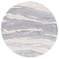 thumbnail image 2 of Safavieh Hi-Lo Almira Abstract Shag Area Rug, Gray/Light Beige, 6'7" x 6'7" Round, 2 of 10