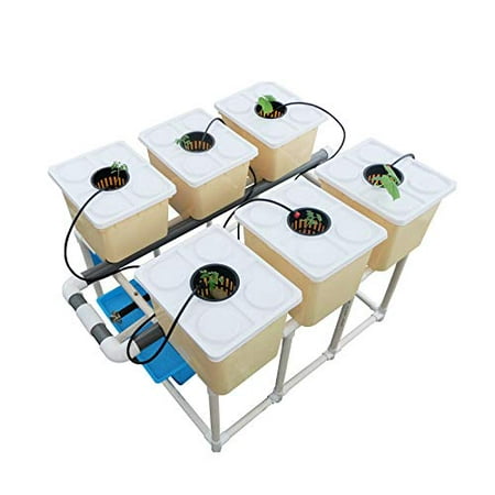 Techtongda 6 Sites Hydroponic Site Grow Kit Box-Type Plant Garden Growing System