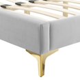 thumbnail image 6 of Tufted Platform Bed Frame, Queen Size, Velvet, Light Grey Gray, Modern Contemporary Urban Design, Bedroom Master Guest Suite, 6 of 10