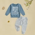 thumbnail image 2 of Godom Baby Boy Clothes 2-Piece Long Sleeve Tops and Pants Suit Fall Winter Clothes, 2 of 7