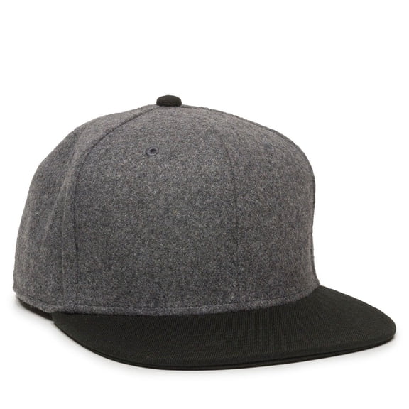 Outdoor Cap REDLBL104 Pro High Crown, Melton Wool Cap-Charcoal/Black