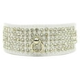 thumbnail image 7 of Dog, Puppy  Pet Collar, "Patent Five Row Clear Crystal", 7 of 7