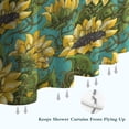thumbnail image 6 of Blue Sunflower Vine Leaf Pattern Shower Curtain 36"x72" ,Bathroom Decorative Shower Curtains Set with 12 Hooks,Modern Waterproof Washable Shower Curtain, 6 of 6