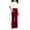 Red -AH08, variant on Dwellite Girls Flare Dress Pants for Kids School Uniform Bell Bottoms with Elastic Waist for Teens,2-13 Years Khaki 150