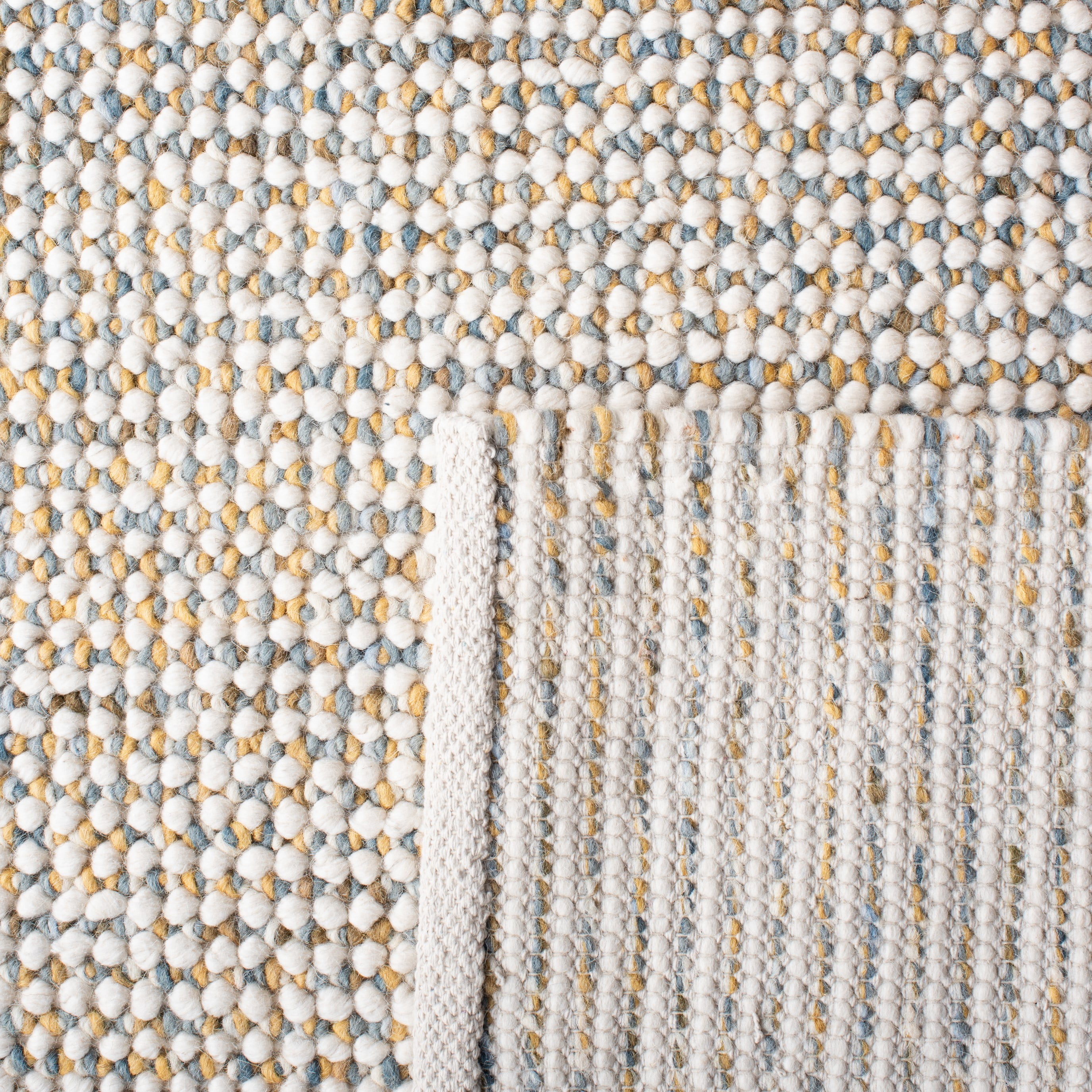 SAFAVIEH Vermont Windsor Solid Area Rug, Dark Gold/Blue, 6' x 6' Square