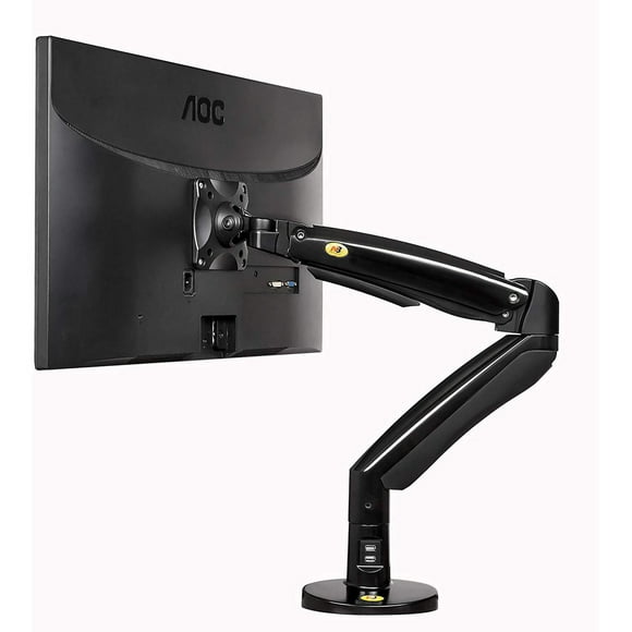 North Bayou 22"-35" Gas Strut Monitor Desktop Mount with USB Port - F100A