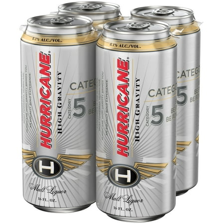 Hurricane Hurricane High Gravity American Malt Liquor Beer 4 pack 16 fl oz Aluminum Cans 8% ABV