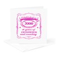 thumbnail image 5 of 3dRose, Hot Pink Sweet 16 16th Birthday girl gift for those born in year 2000, 6 Greeting Cards with envelopes, 5 of 7
