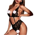thumbnail image 4 of uublik Lingerie Set for Women Sexy Naughty Sexy Naughty Bodysuit Lace Babydoll Plus Size, 4 of 5