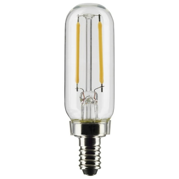 Satco 2.8 Watt T6 LED - Clear - Candelabra Base - 2700K - 200 Lumens - 120 Volt - 2