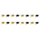 thumbnail image 1 of 2 banderines de 4 m para decoración de ceremonias de graduación, banderines colgantes de papel para ventanas, techos y fiestas de graduación, color dorado y negro., 1 of 6