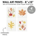 thumbnail image 5 of Big Dot of Happiness Fall Foliage - Unframed Autumn Leaves Linen Paper Wall Art - Set of 4 - Artisms - 8 x 10 inches, 5 of 7
